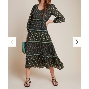 Anthropologie Karoline Tiered maxi dress